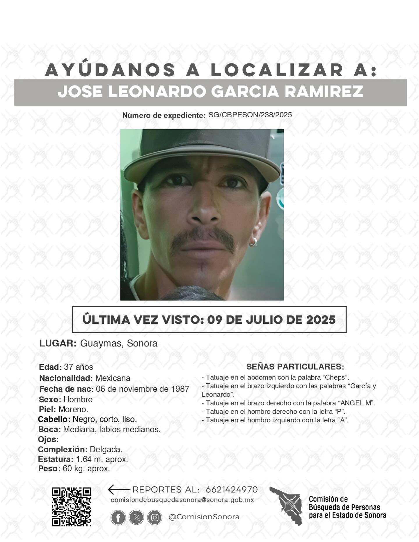 JOSE LEONARDO GARCIA RAMIREZ - DESAPARECIDO