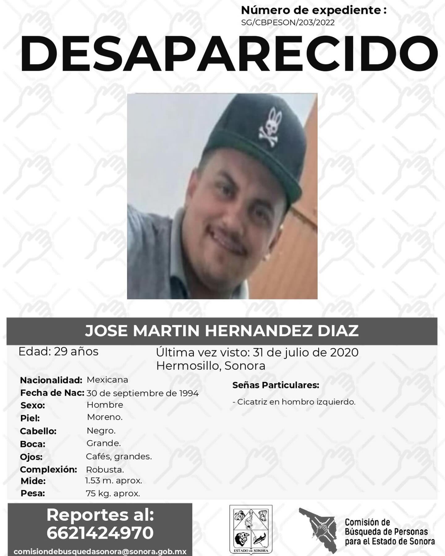 JOSE MARTIN HERNANDEZ DIAZ - DESAPARECIDO