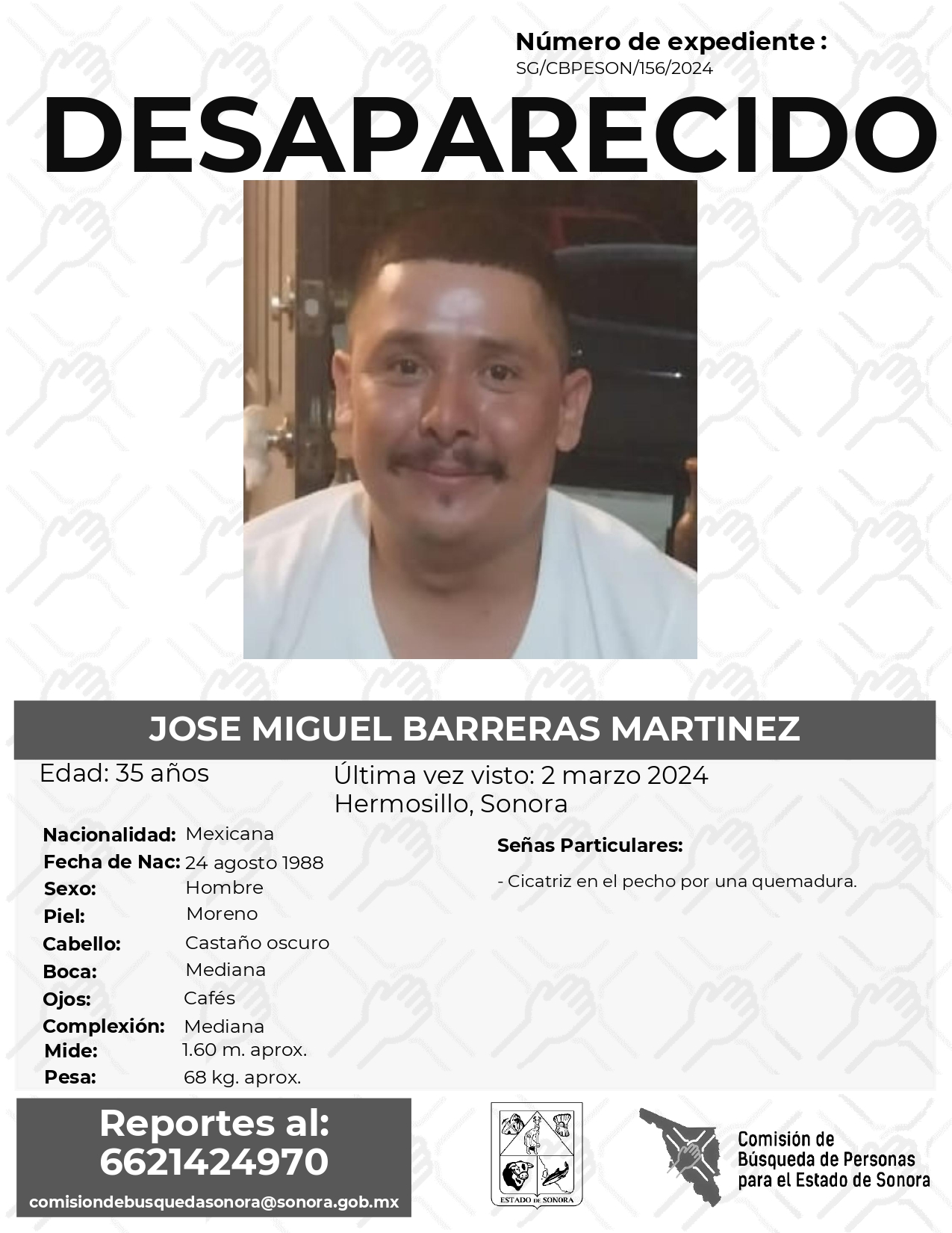 JOSE MIGUEL BARRERAS MARTINEZ - DESAPARECIDO