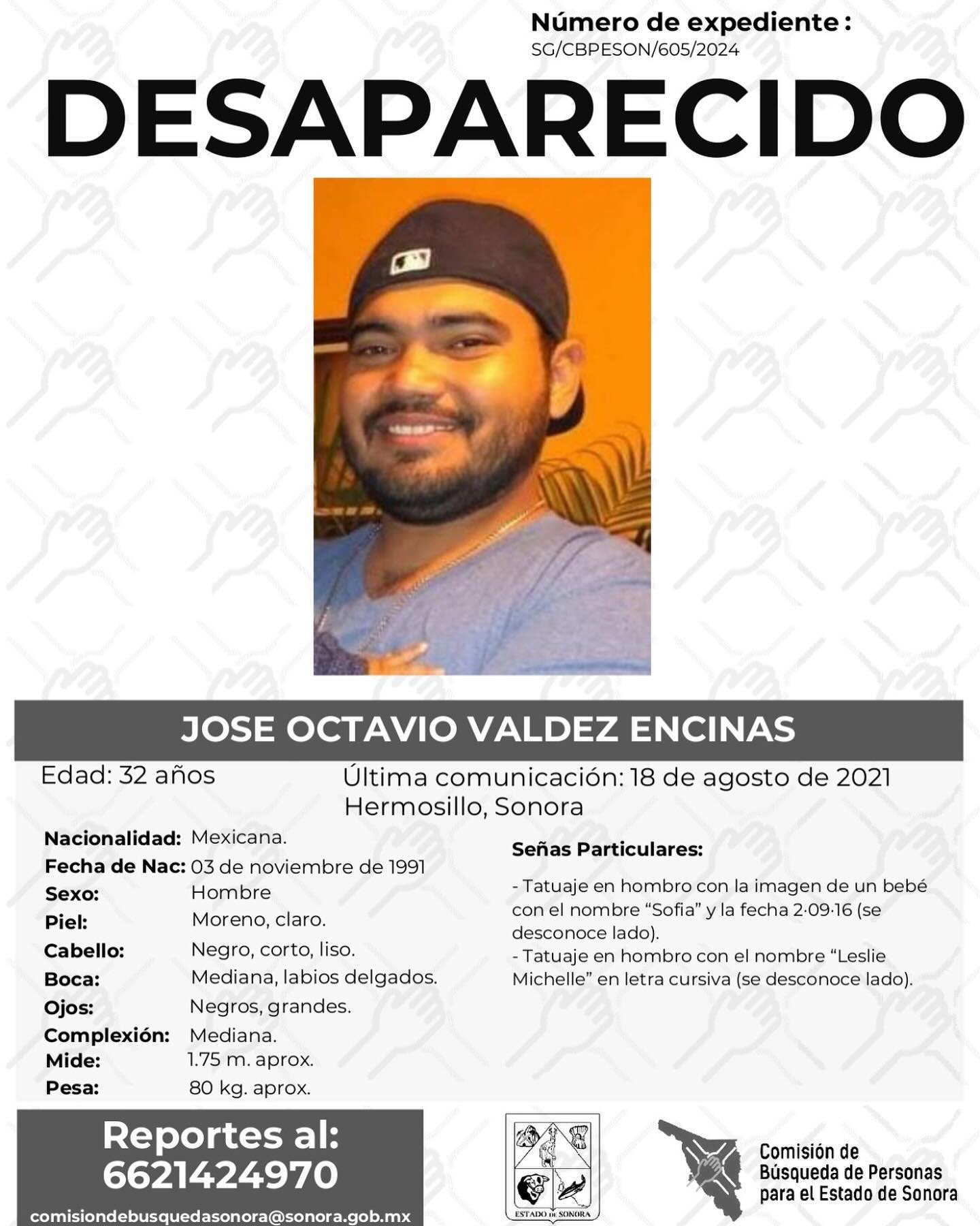 JOSE OCTAVIO VALDEZ ENCINAS - DESAPARECIDO