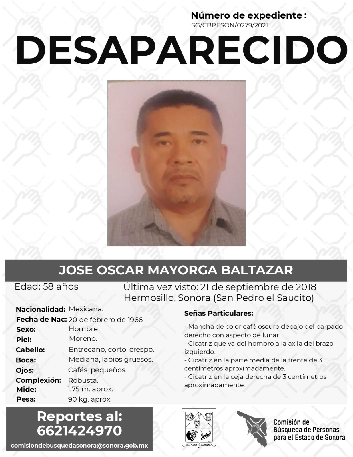 JOSE OSCAR MAYORGA BALTAZAR - DESAPARECIDO