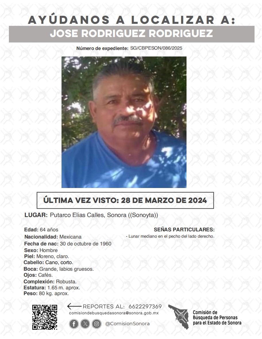 JOSE RODRIGUEZ RODRIGUEZ - DESAPARECIDO