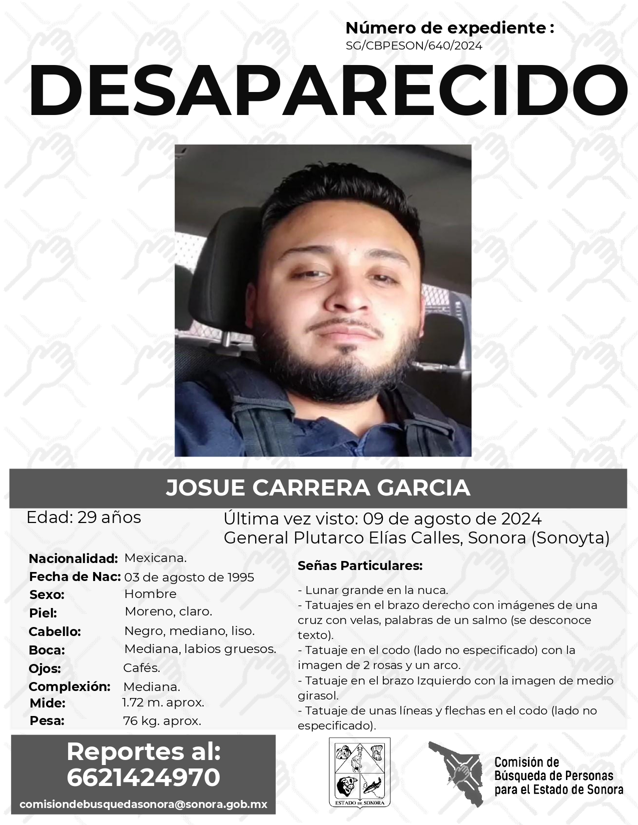 JOSUE CARRERA GARCIA - DESAPARECIDO