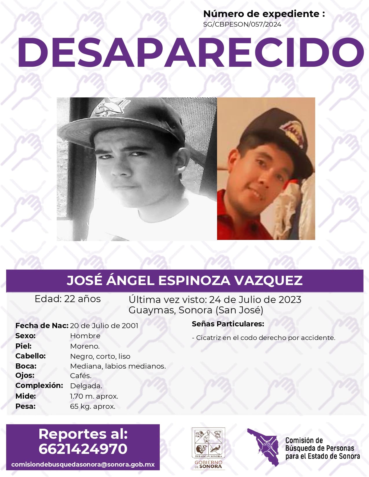 JOSÉ ÁNGEL ESPINOZA VÁZQUEZ - DESAPARECIDO