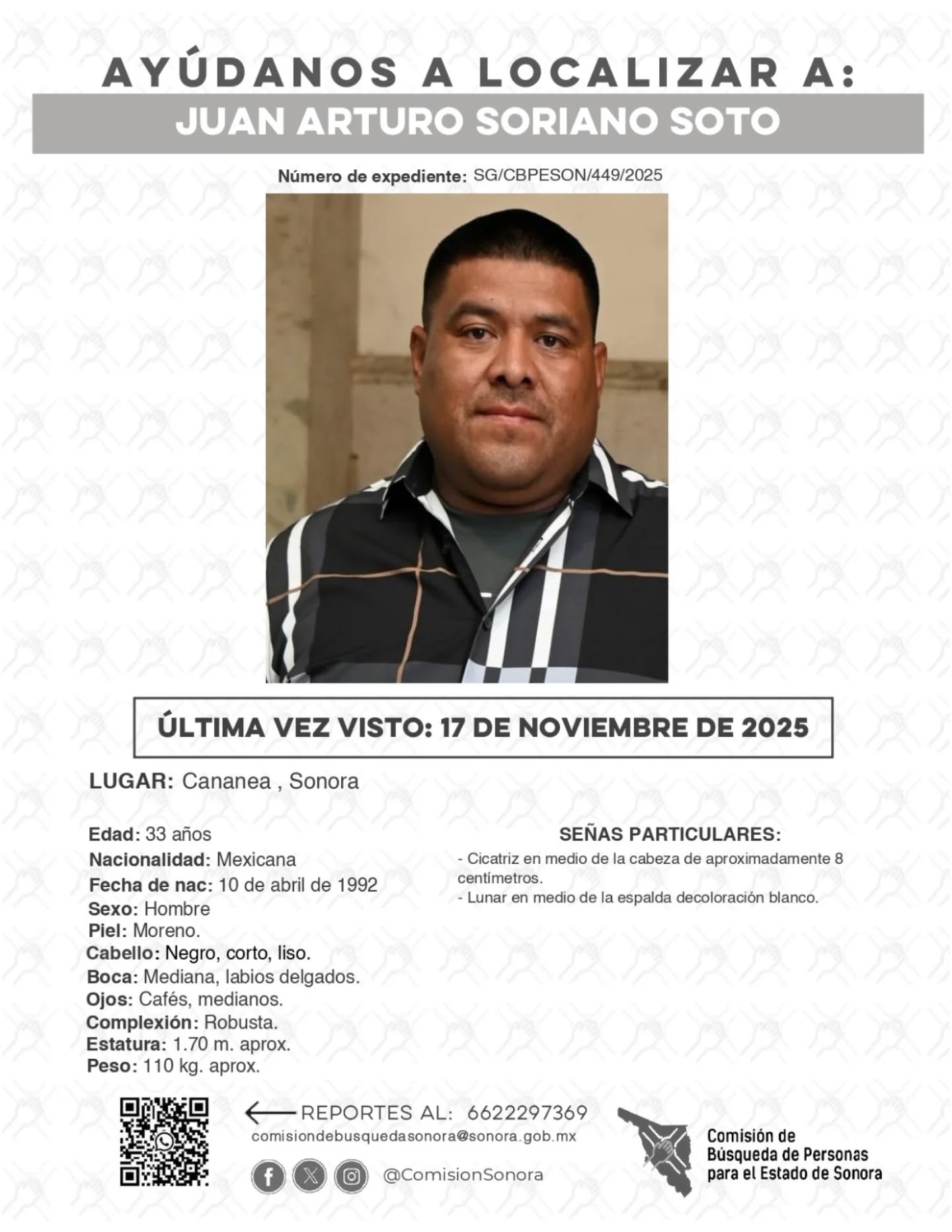 JUAN ARTURO SORIANO SOTO - DESAPARECIDO