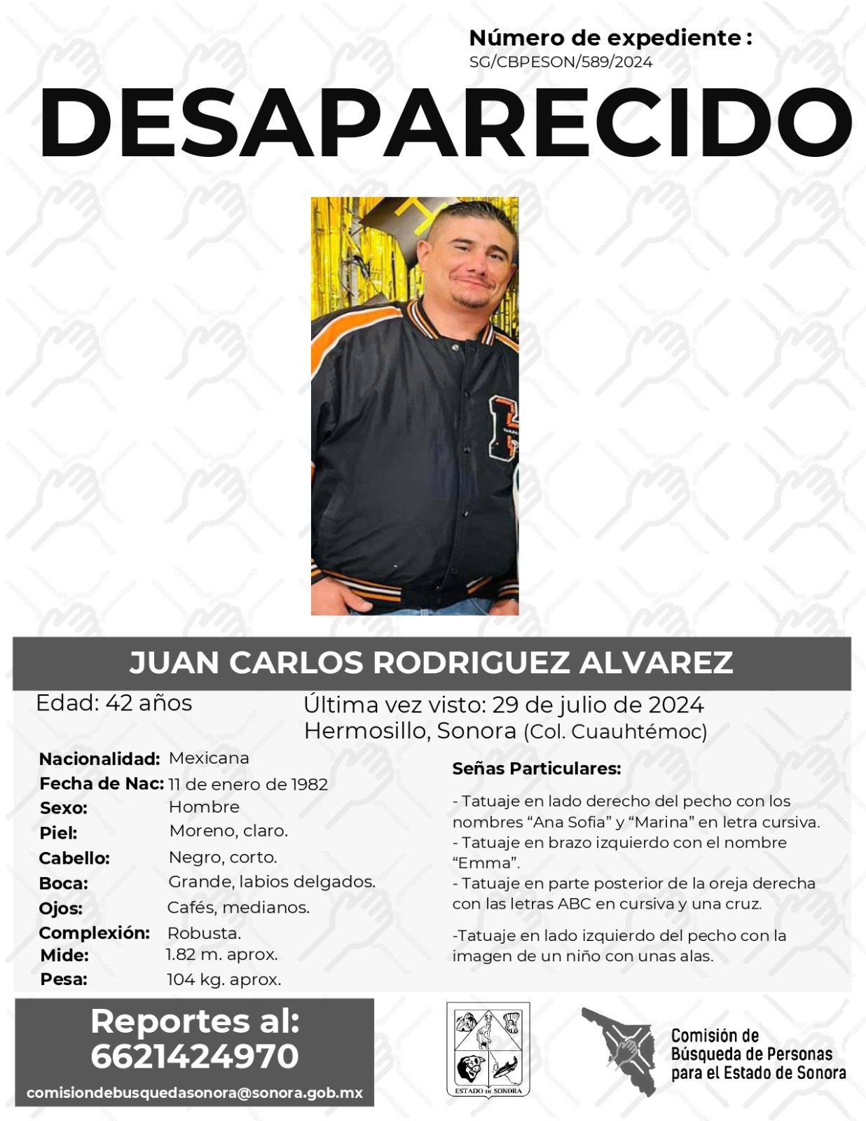 JUAN CARLOS RODRIGUEZ ALVAREZ - DESAPARECIDO