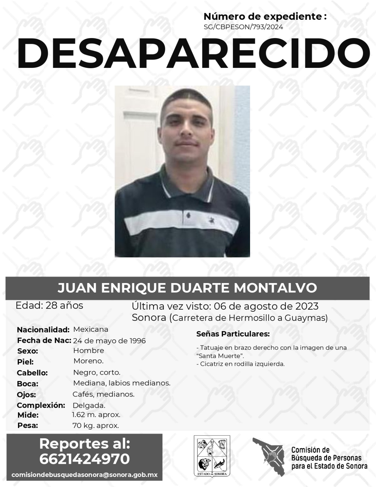 JUAN ENRIQUE DUARTE MONTALVO - DESAPARECIDO