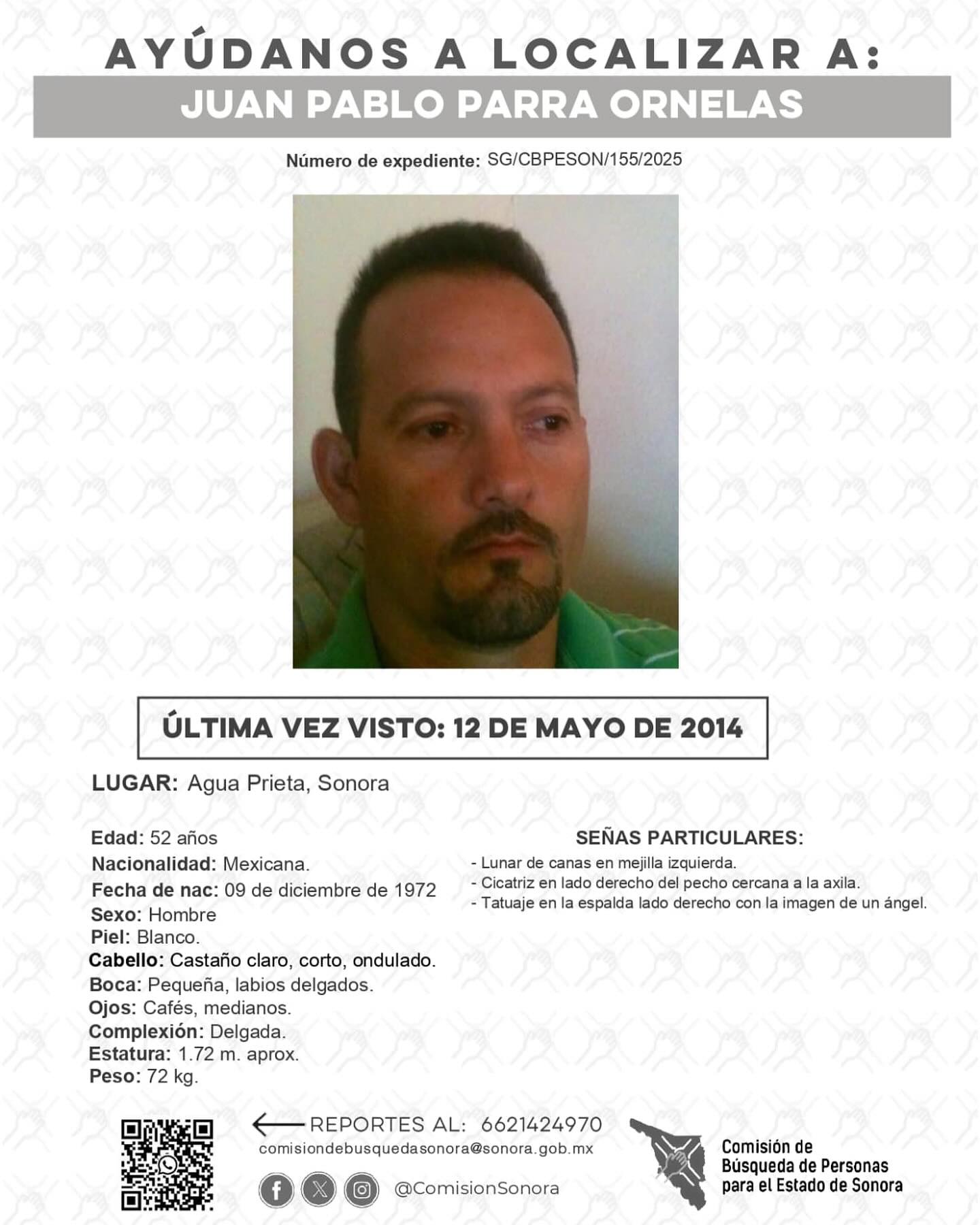 JUAN PABLO PARRA ORNELAS - DESAPARECIDO