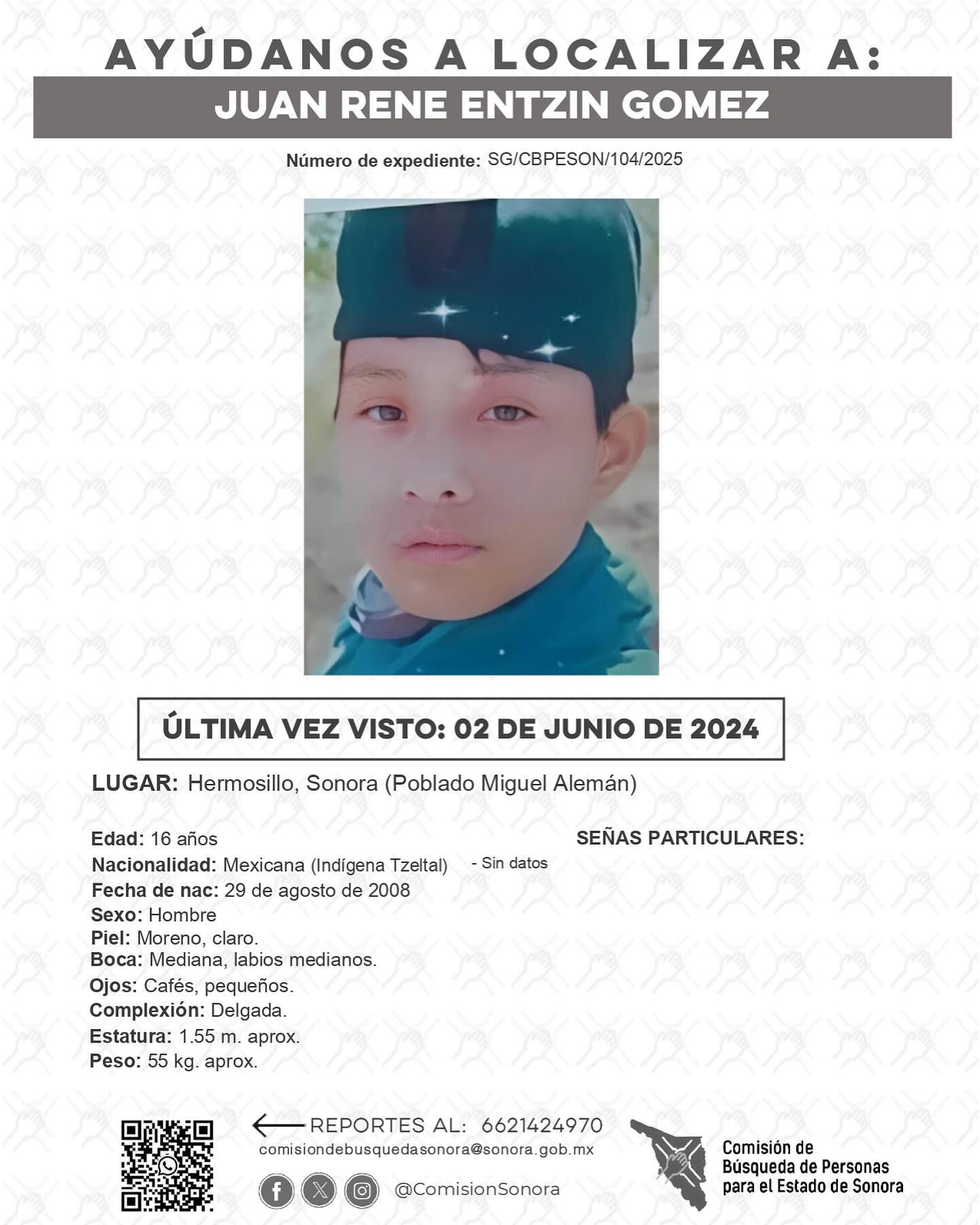 JUAN RENE ENTZIN GOMEZ - DESAPARECIDO