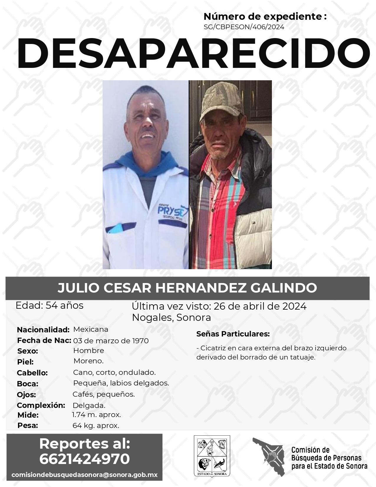 JULIO CESAR HERNANDEZ GALINDO - DESAPARECIDO