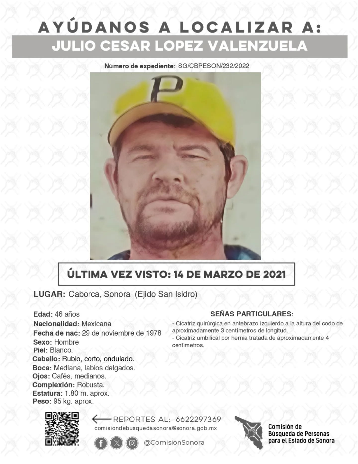JULIO CESAR LOPEZ VALENZUELA - DESAPARECIDO