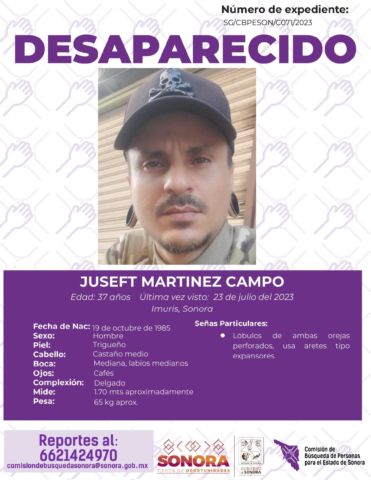 JUSEFT MARTINEZ CAMPO - DESAPARECIDO