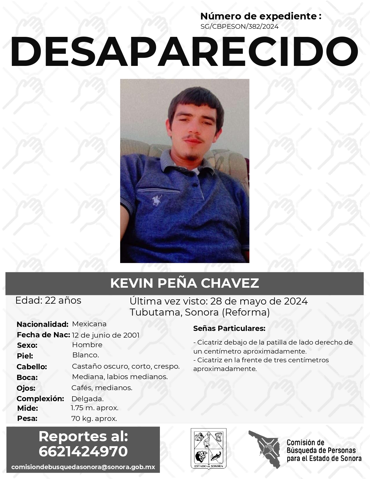 KEVIN PEÑA CHAVEZ - DESAPARECIDO