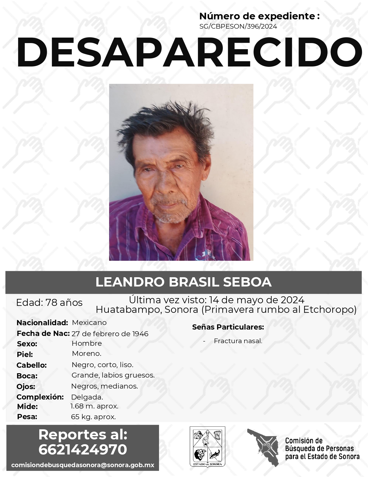 LEANDRO BRASIL SEBOA - DESAPARECIDO