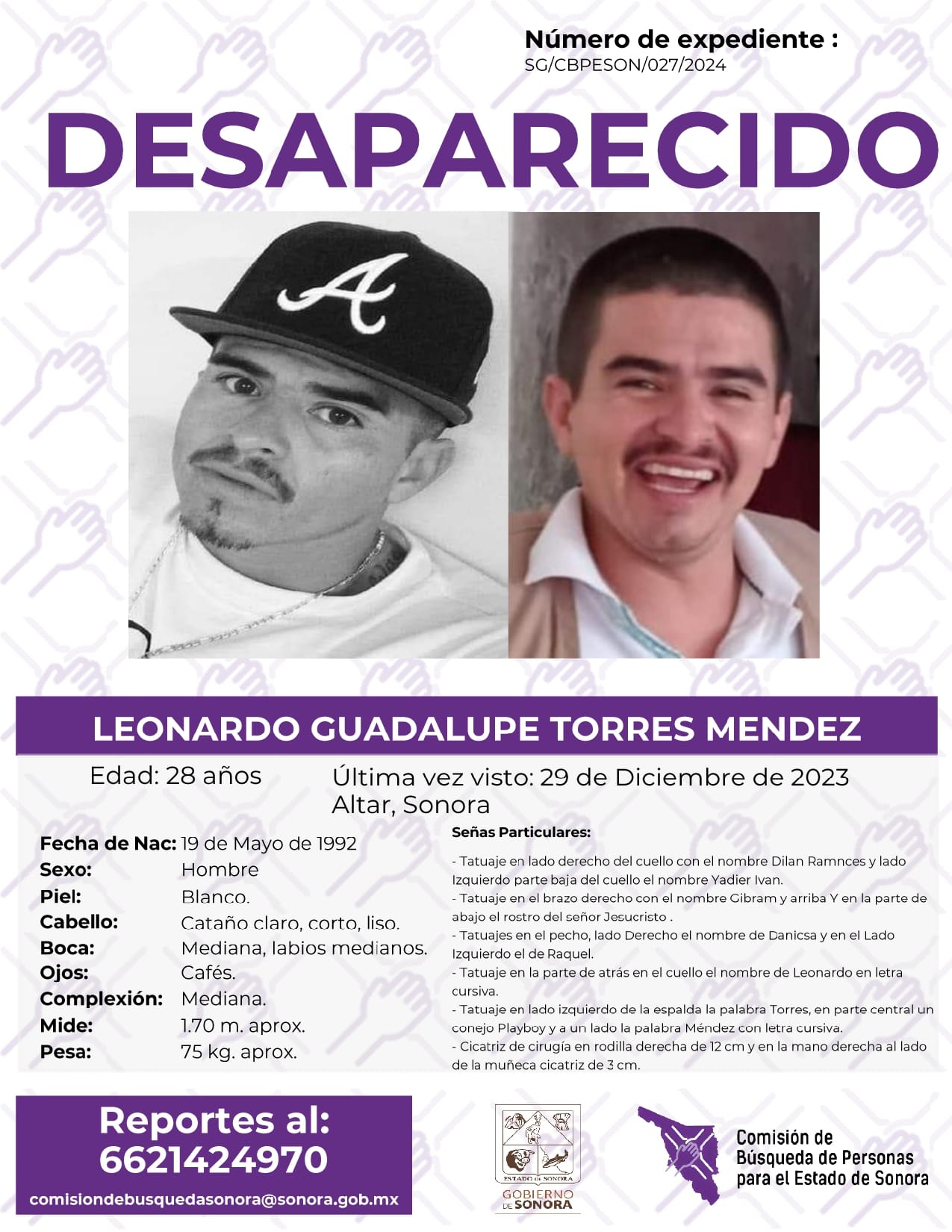 LEONARDO GUADALUPE TORRES MÉNDEZ - DESAPARECIDO