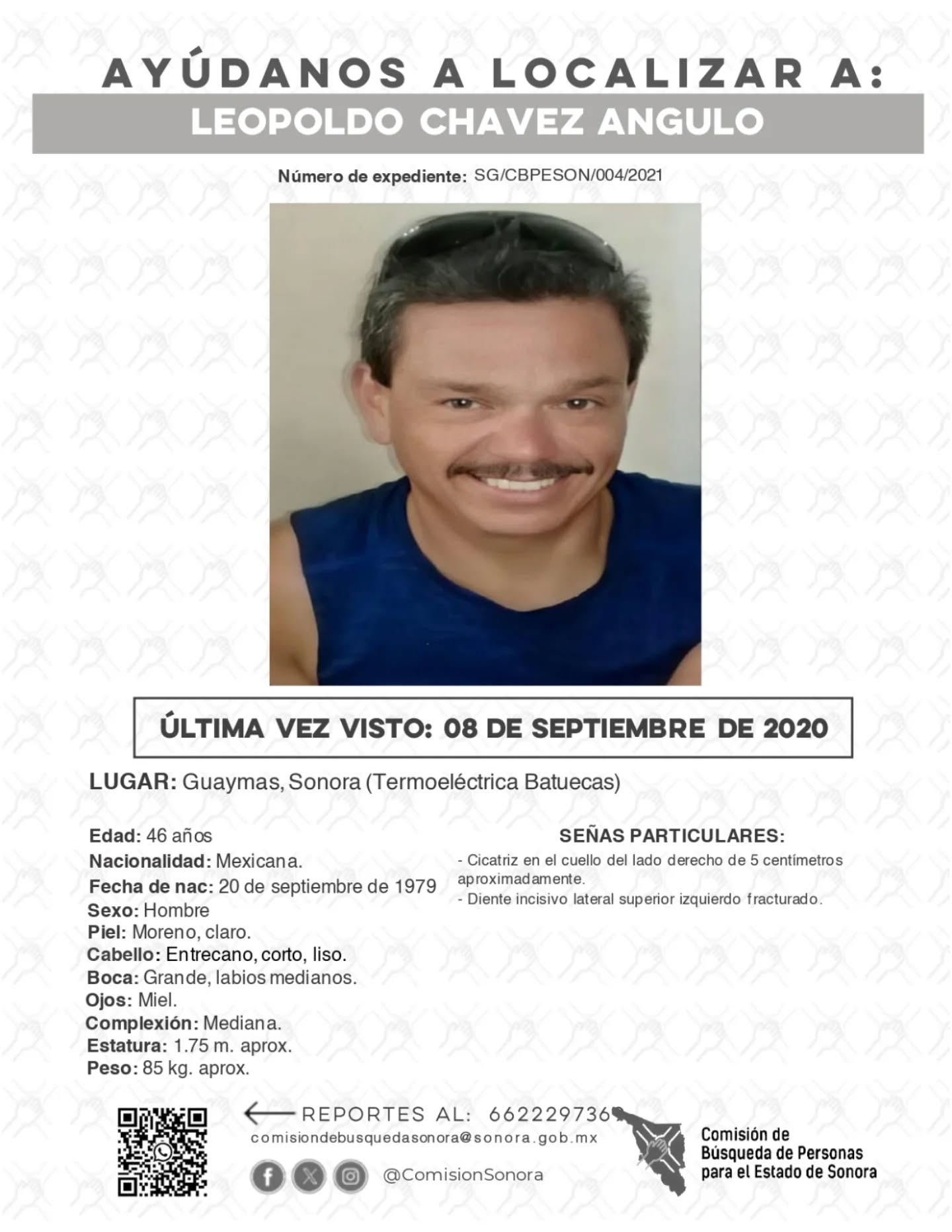 LEOPOLDO CHAVEZ ANGULO - DESAPARECIDO