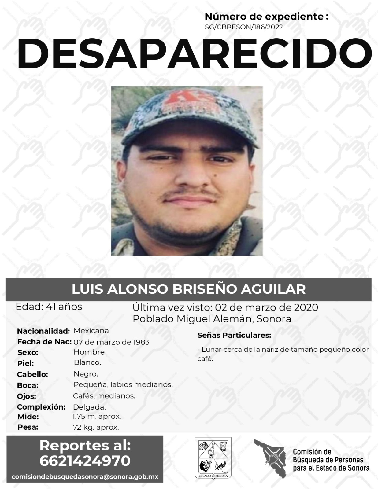 LUIS ALONSO BRISEÑO AGUILAR - DESAPARECIDO