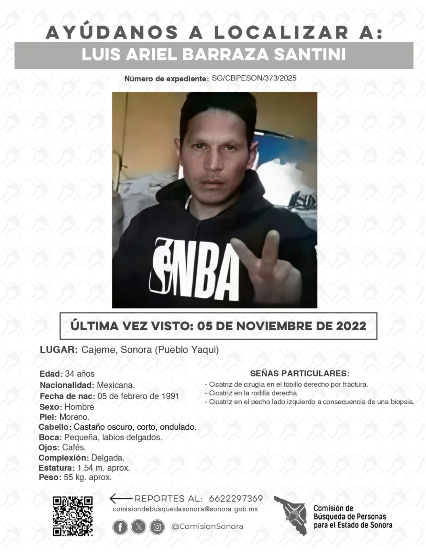 LUIS ARIEL BARRAZA SANTINI - DESAPARECIDO