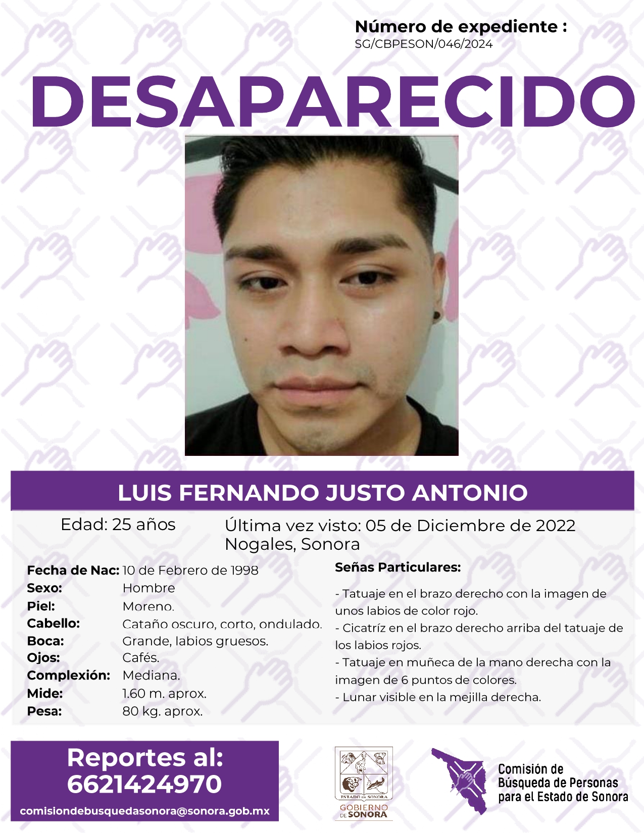 LUIS FERNANDO JUSTO ANTONIO - DESAPARECIDO