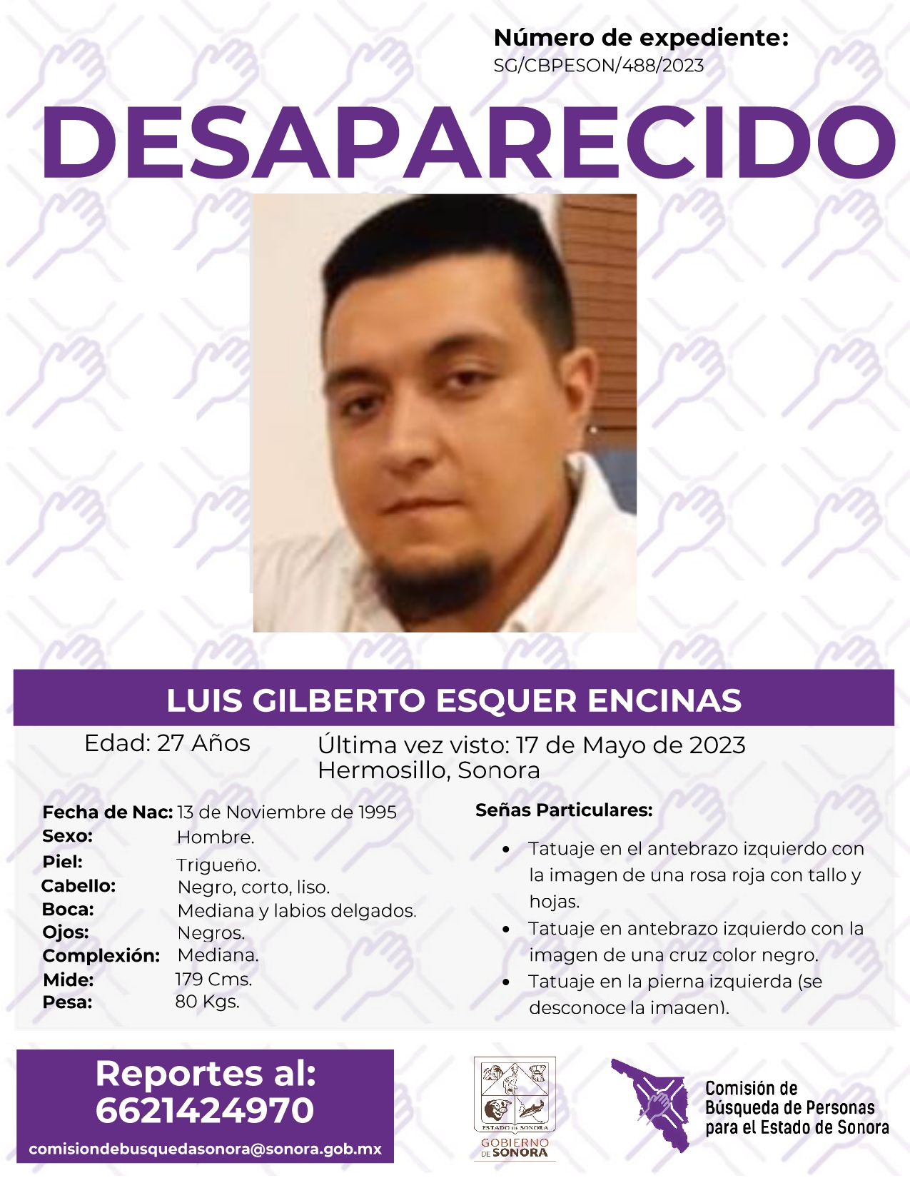 LUIS GILBERTO ESQUER ENCINAS - DESAPARECIDO