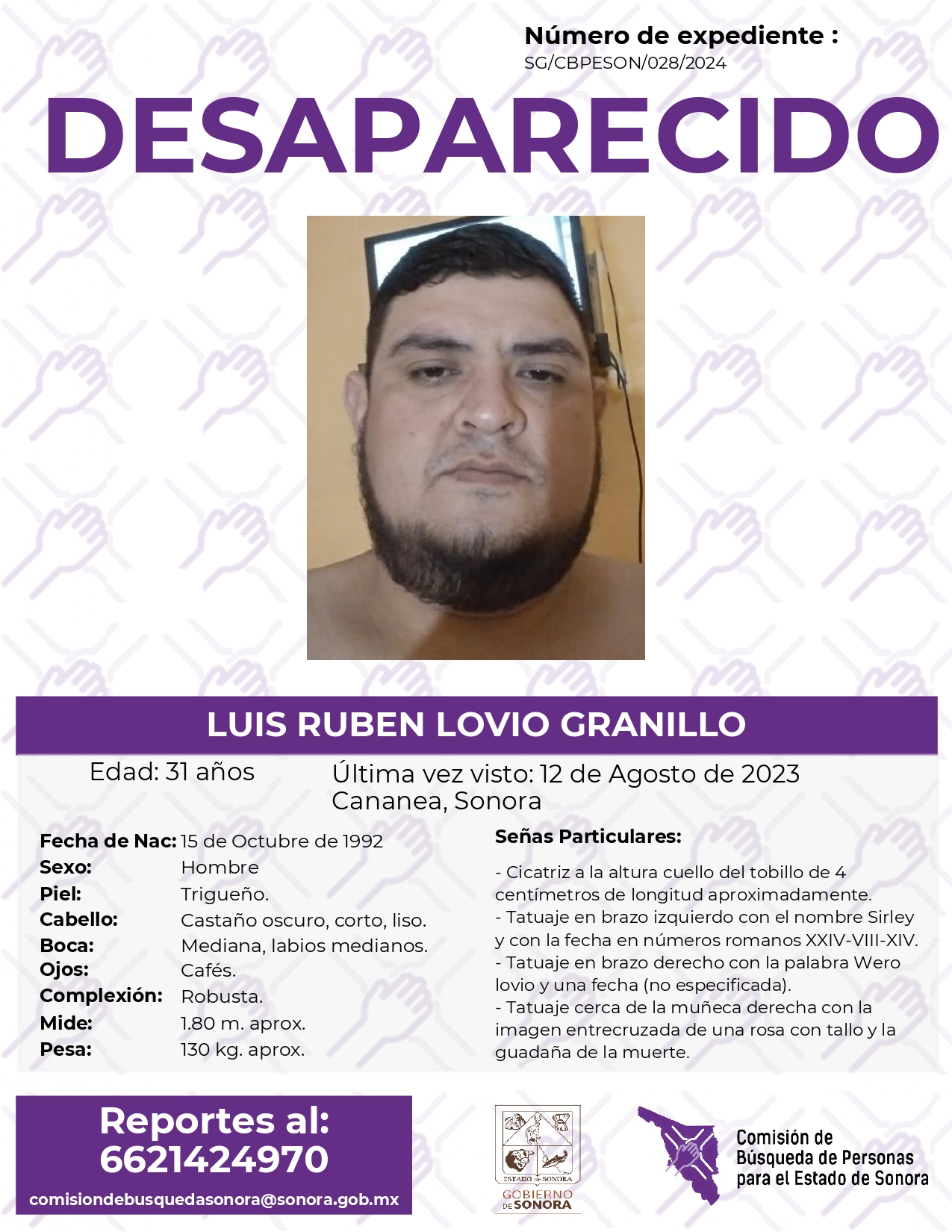 LUIS RUBÉN LOVIO GRANILLO - DESAPARECIDO