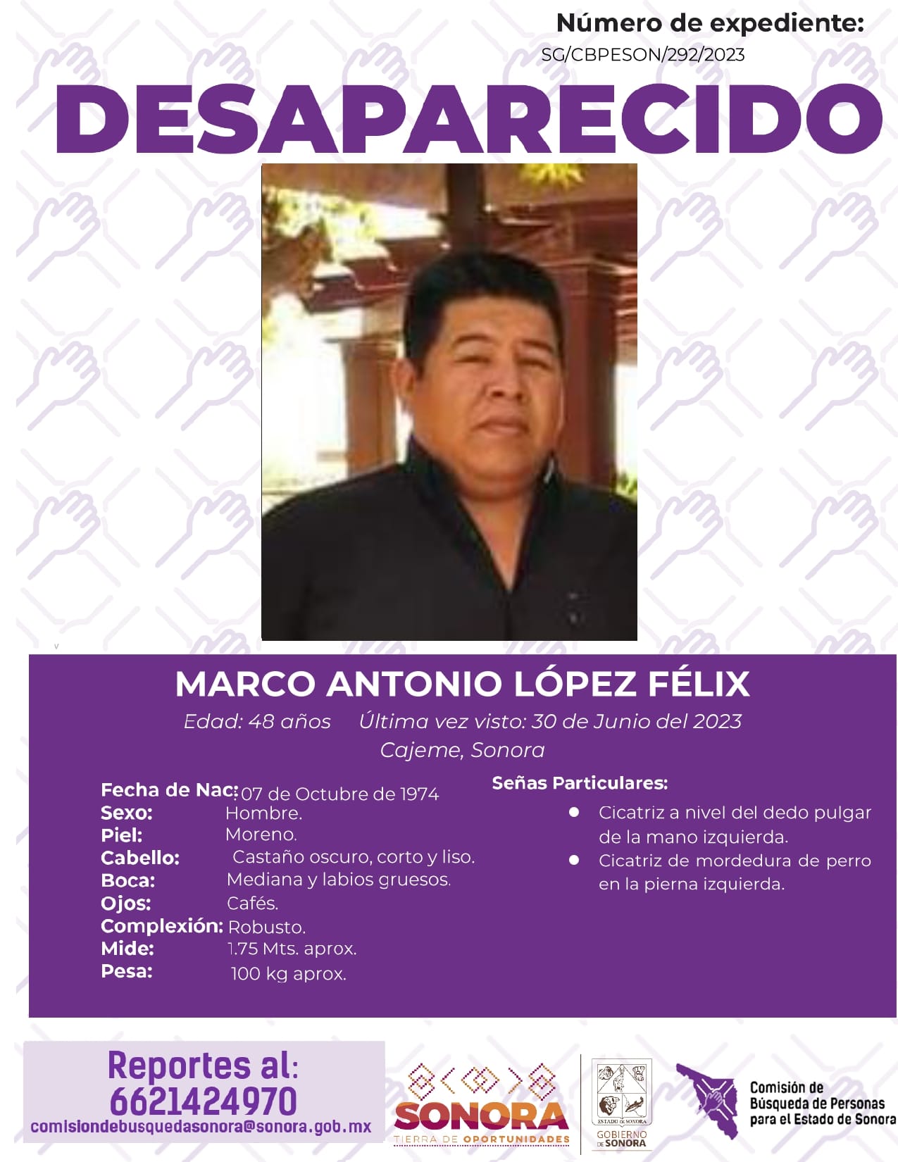 MARCO ANTONIO LOPEZ FELIX - DESAPARECIDO