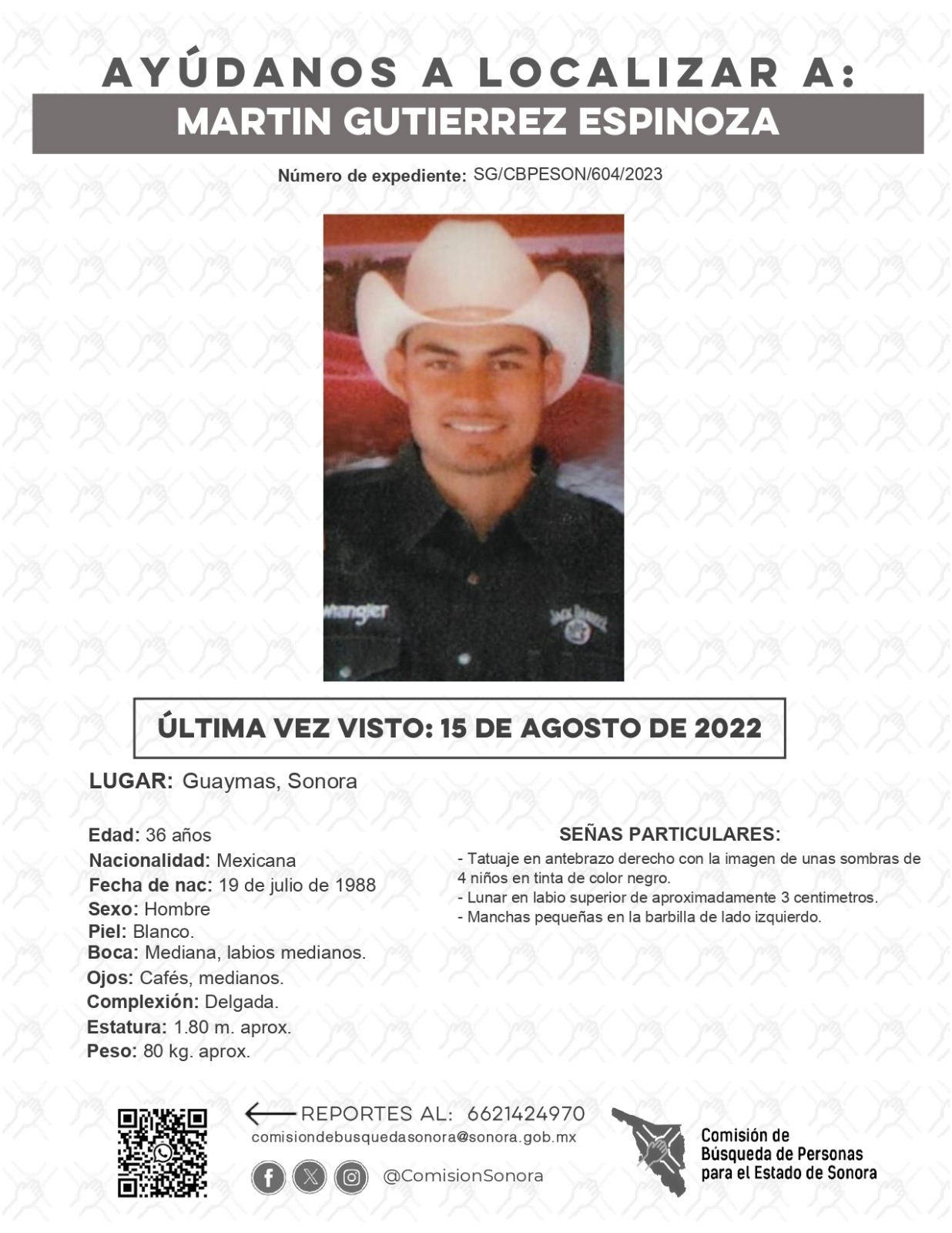 MARTIN GUTIERREZ ESPINOZA - DESAPARECIDO