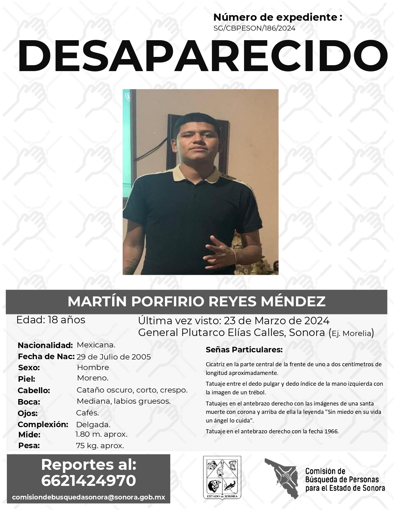 MARTÍN PORFIRIO REYES MÉNDEZ - DESAPARECIDO