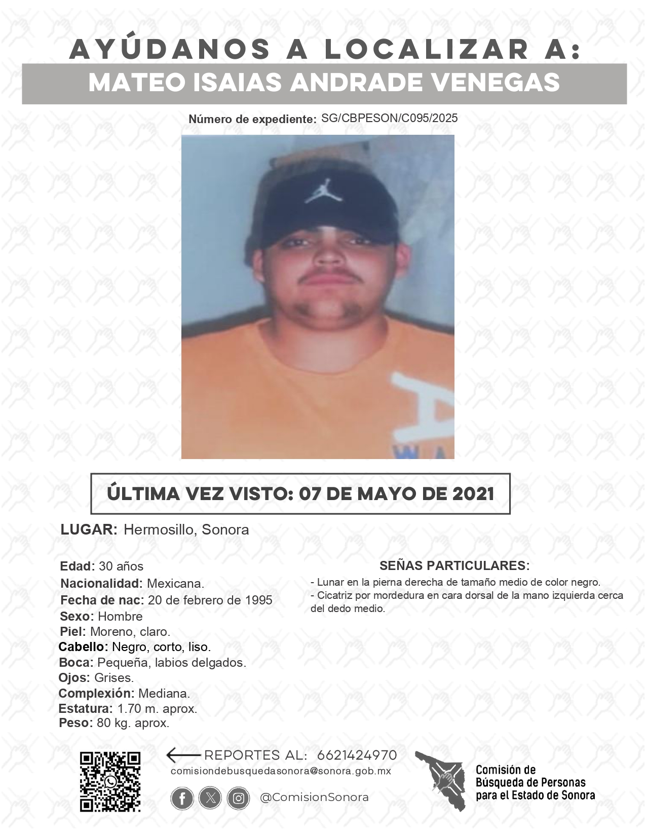 MATEO ISAIAS ANDRADE VENEGAS - DESAPARECIDO
