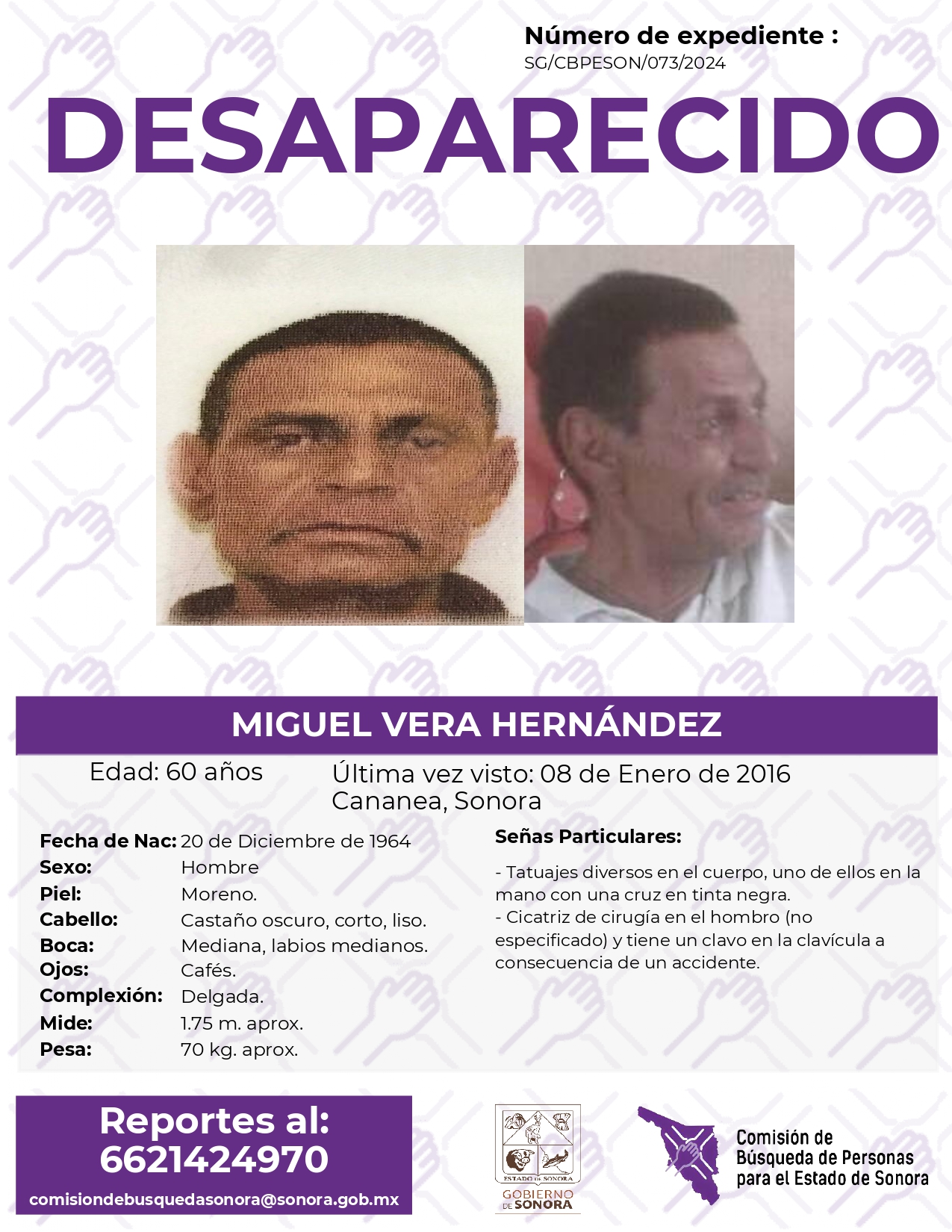 MIGUEL VERA HERNÁNDEZ - DESAPARECIDO