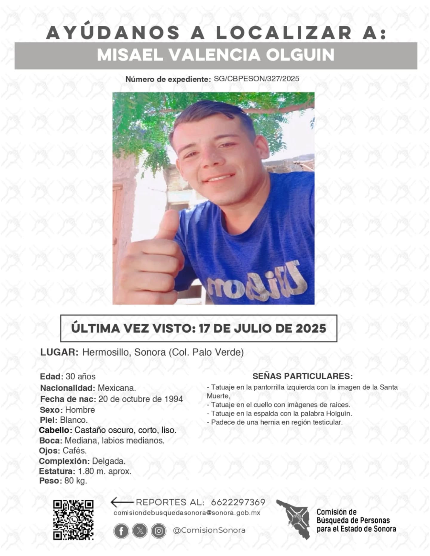 MISAEL VALENCIA OLGUIN - DESAPARECIDO