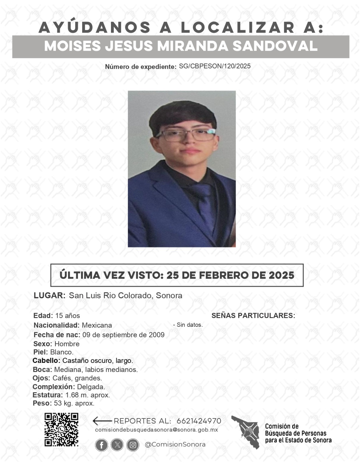 MOISES JESUS MIRANDA SANDOVAL - DESAPARECIDO