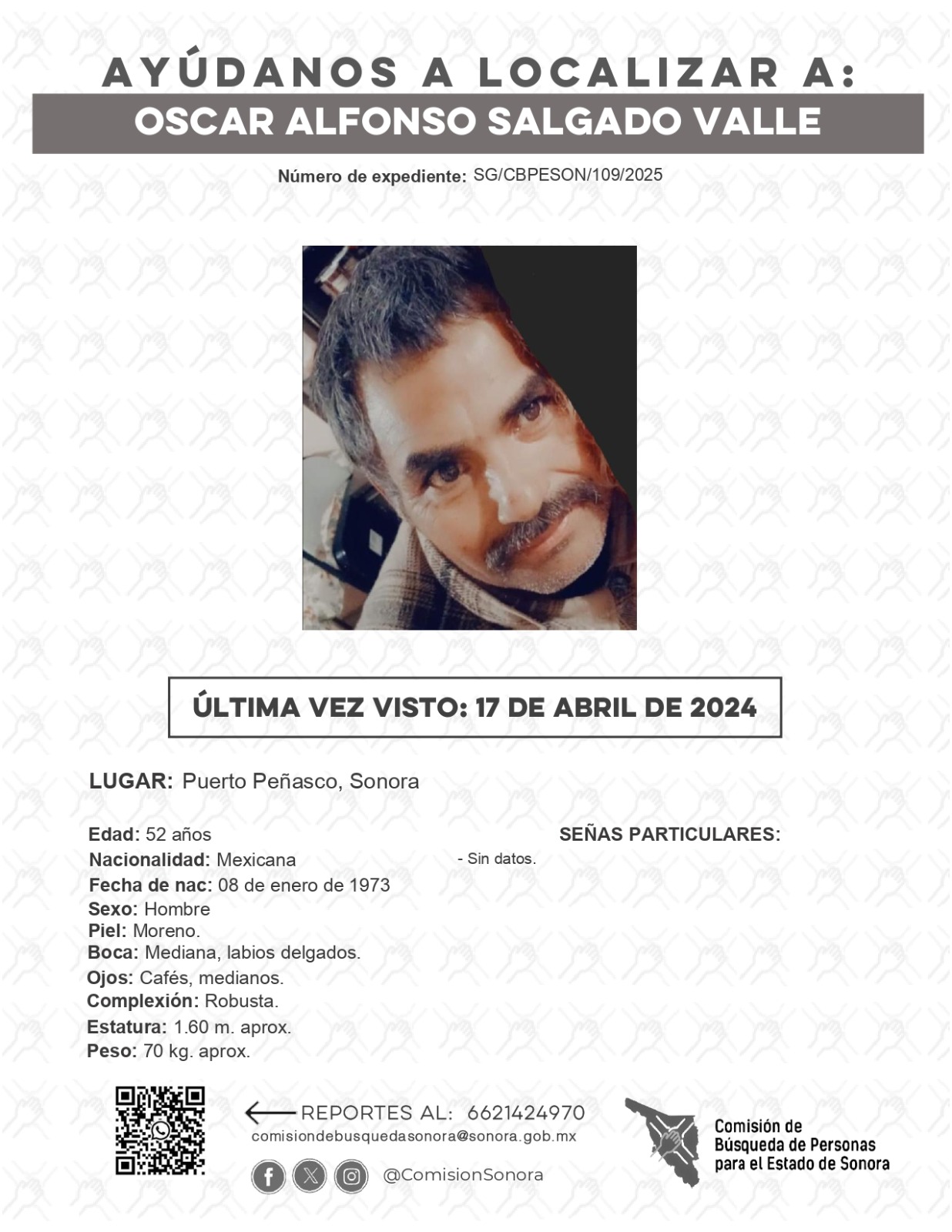 OSCAR ALFONSO SALGADO VALLE - DESAPARECIDO