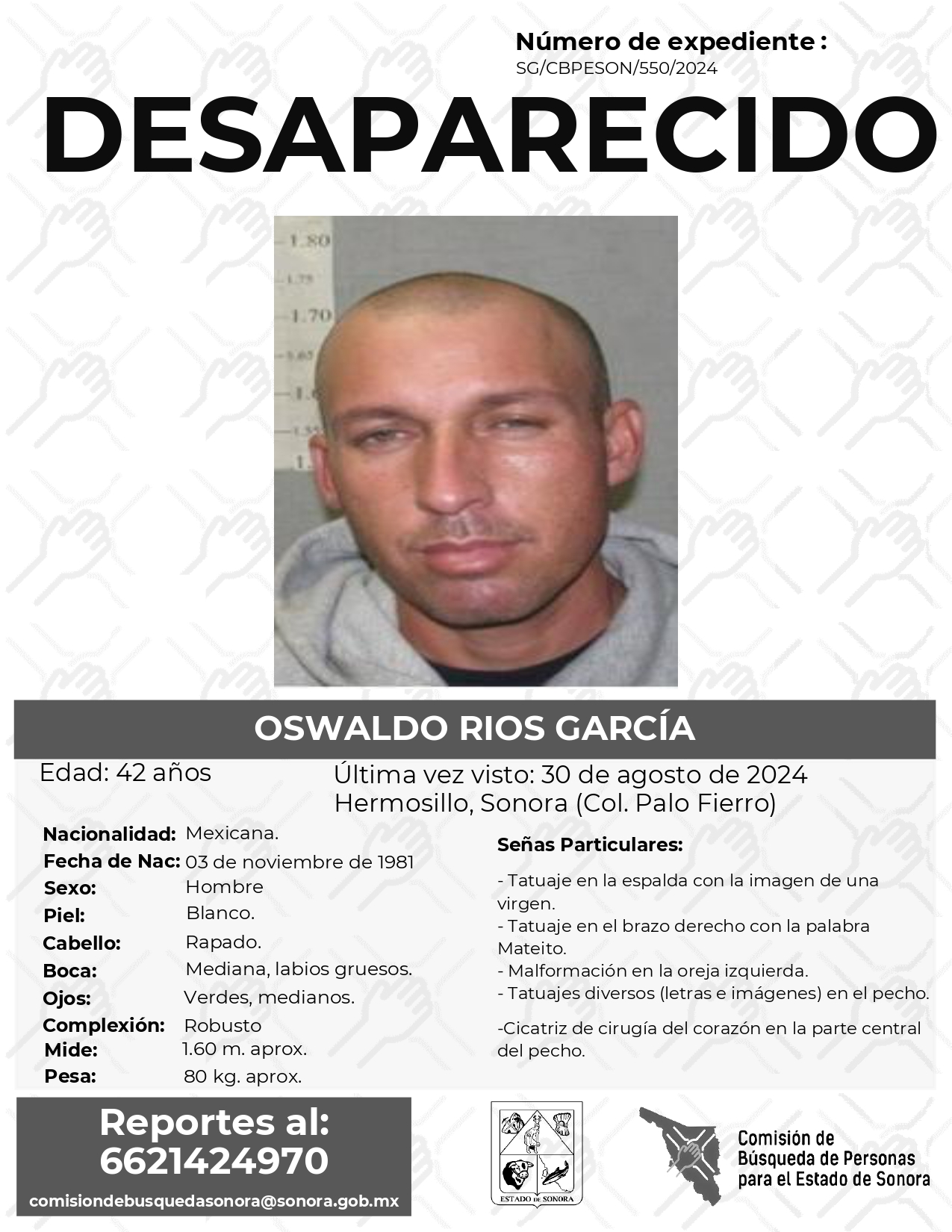 OSWALDO RIOS GARCIA - DESAPARECIDO
