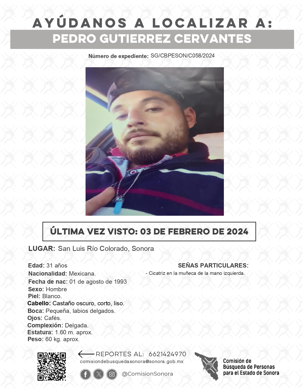 PEDRO GUTIERREZ CERVANTES - DESAPARECIDO