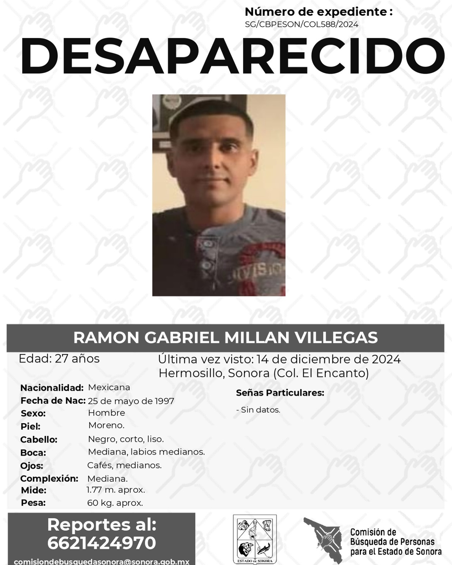 RAMON GABRIEL MILLAN VILLEGAS - DESAPARECIDO