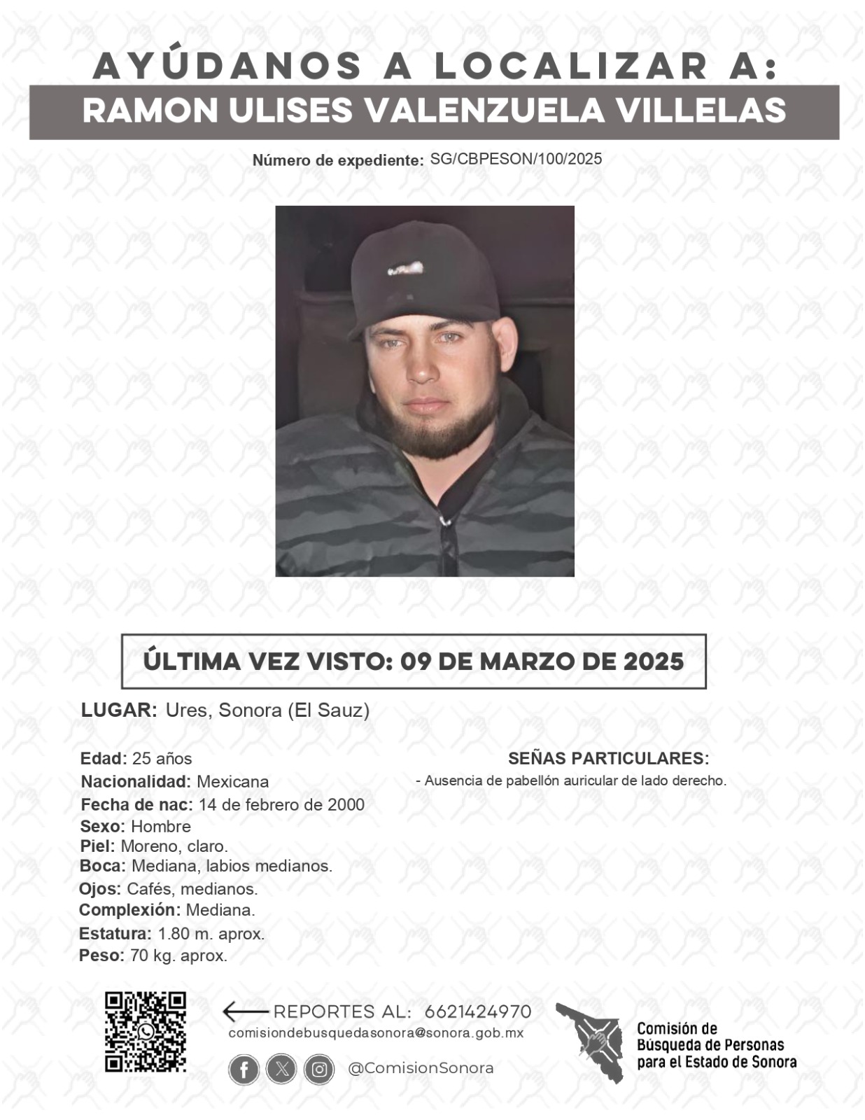 RAMON ULISES VALENZUELA VILLELAS - DESAPARECIDO