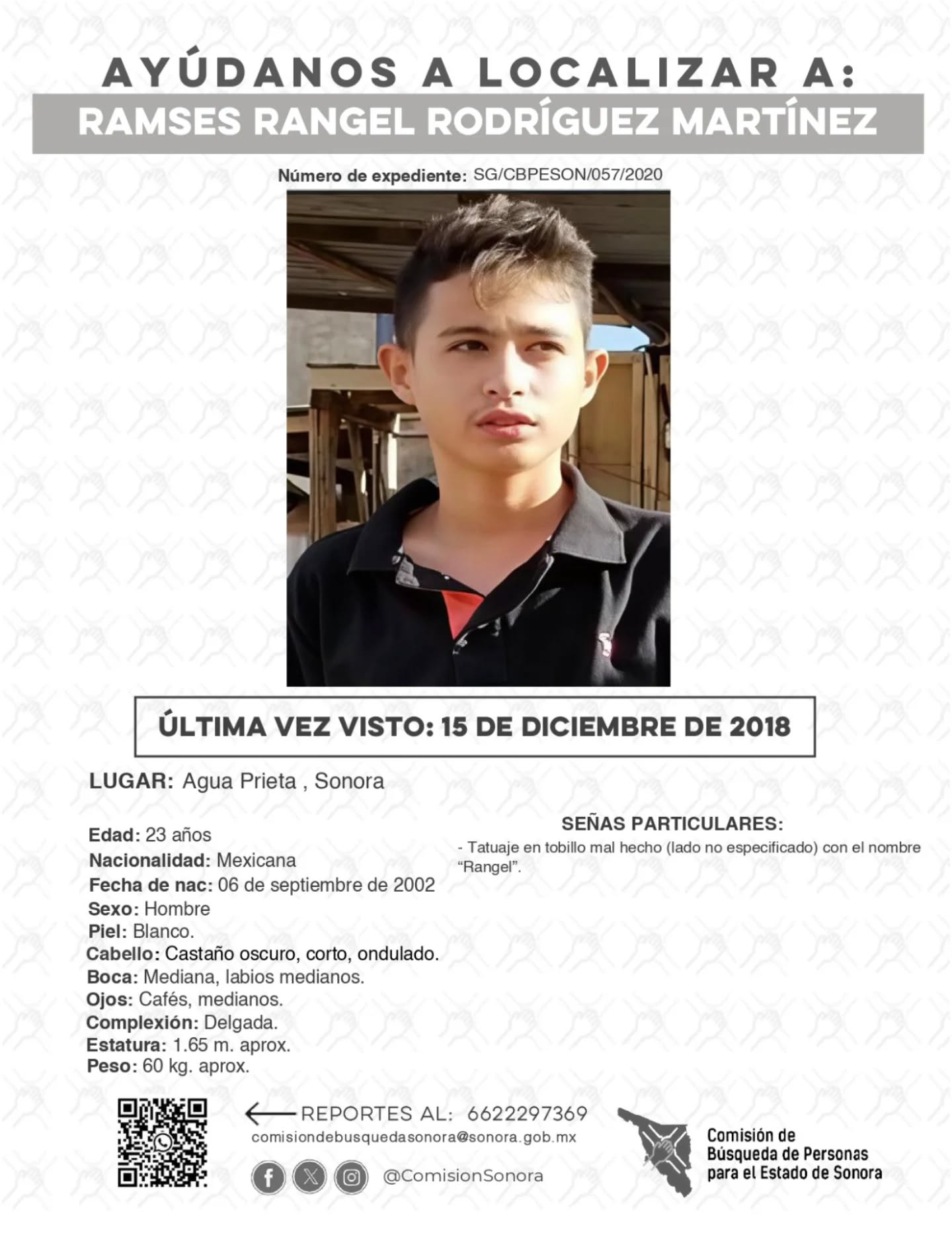 RAMSES RANGEL RODRIGUEZ MARTINEZ - DESAPARECIDO