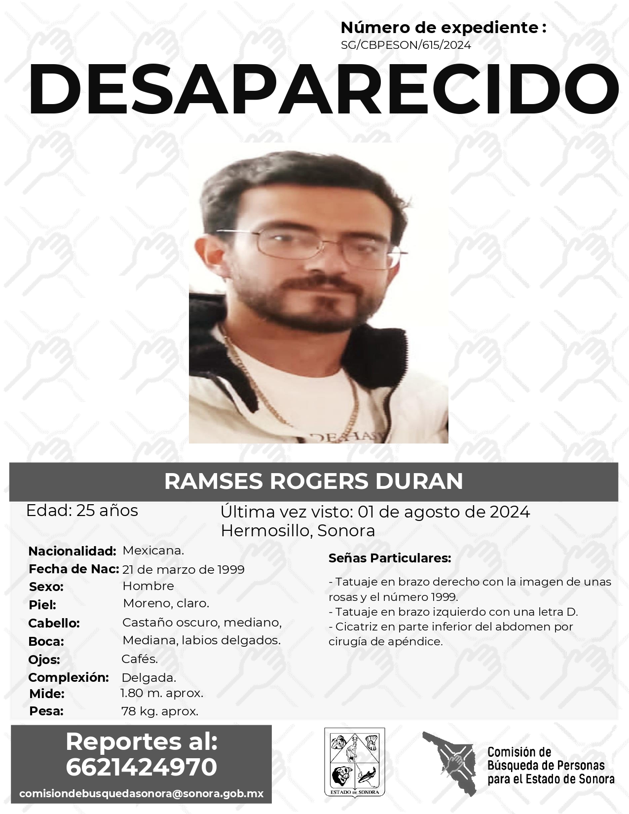 RAMSES ROGERS DURAN - DESAPARECIDO