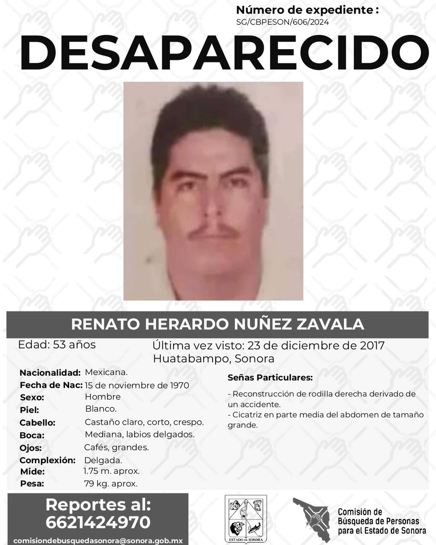 RENATO HERARDO NUÑEZ ZAVALA - DESAPARECIDO