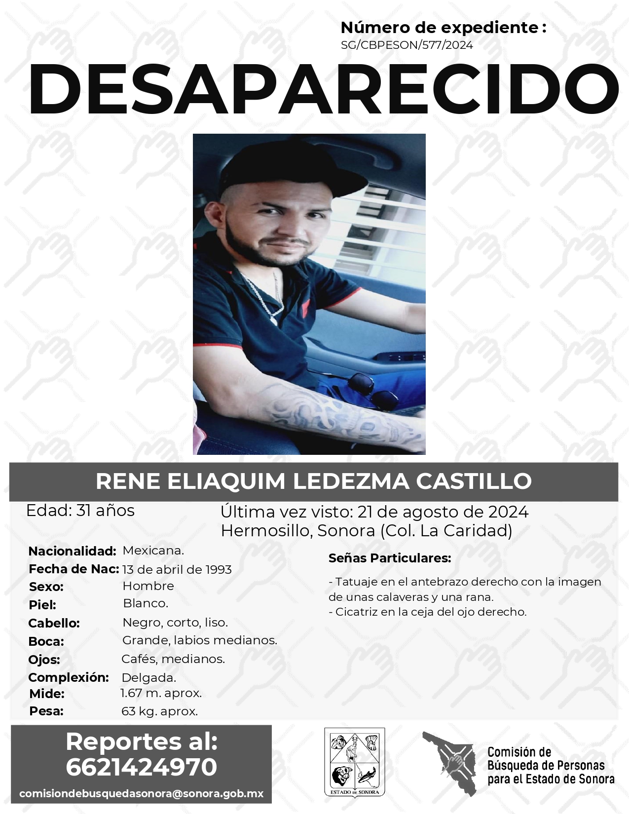 RENE ELIAQUIM LEDEZMA CASTILLO - DESAPARECIDO