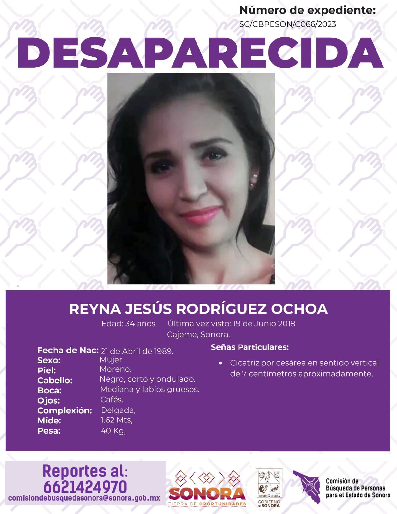 REYNA JESUS RODRIGUEZ OCHOA - DESAPARECIDA
