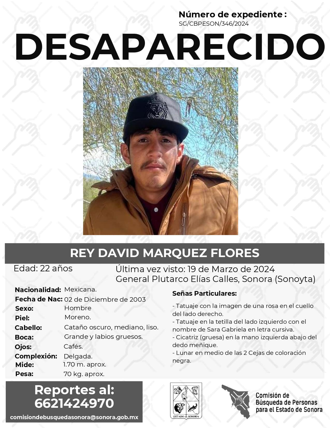 REY DAVID MÁRQUEZ FLORES - DESAPARECIDO