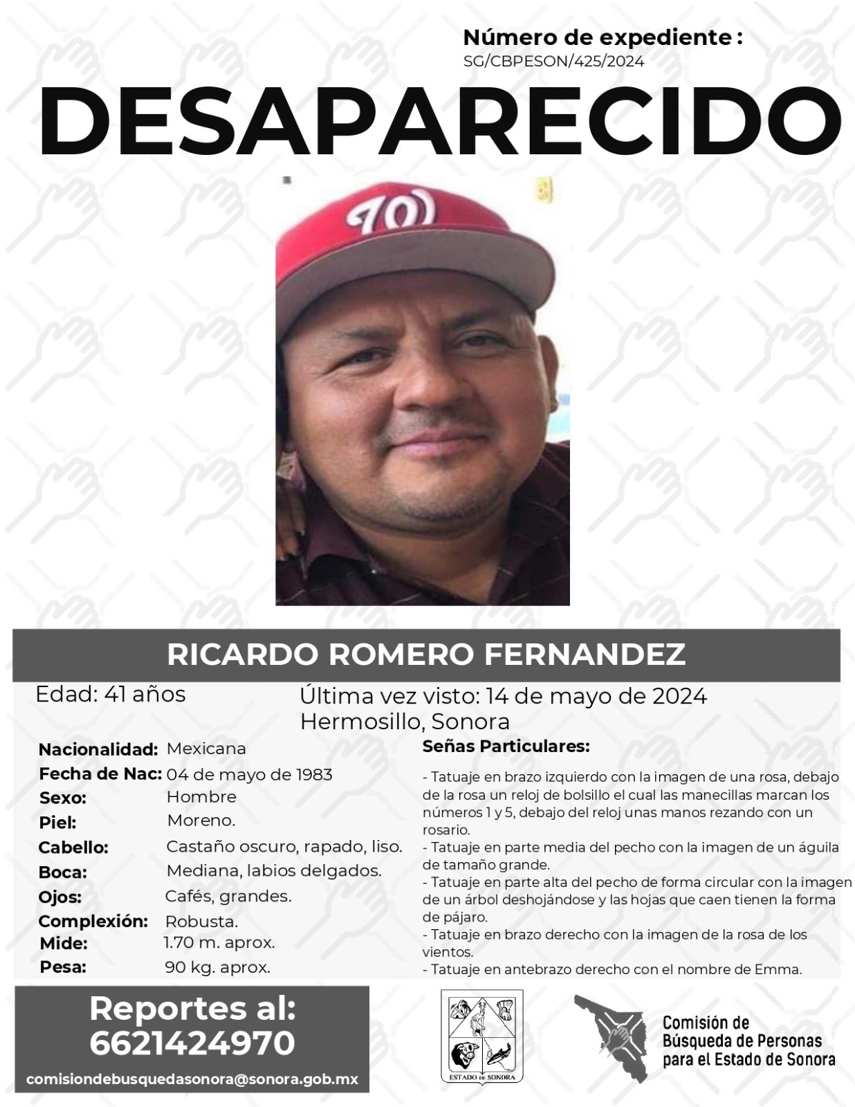 RICARDO ROMERO FERNANDEZ - DESAPARECIDO
