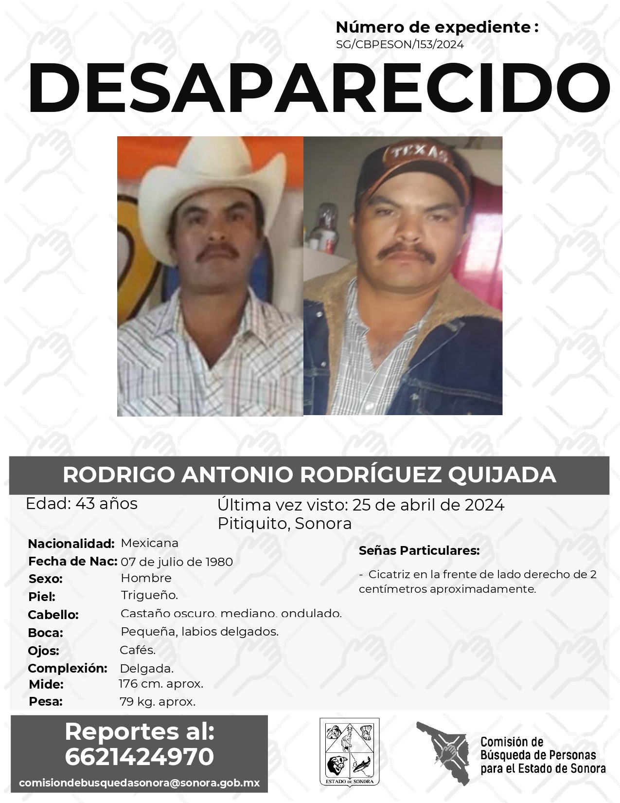 RODRIGO ANTONIO RODRÍGUEZ QUIJADA - DESAPARECIDO