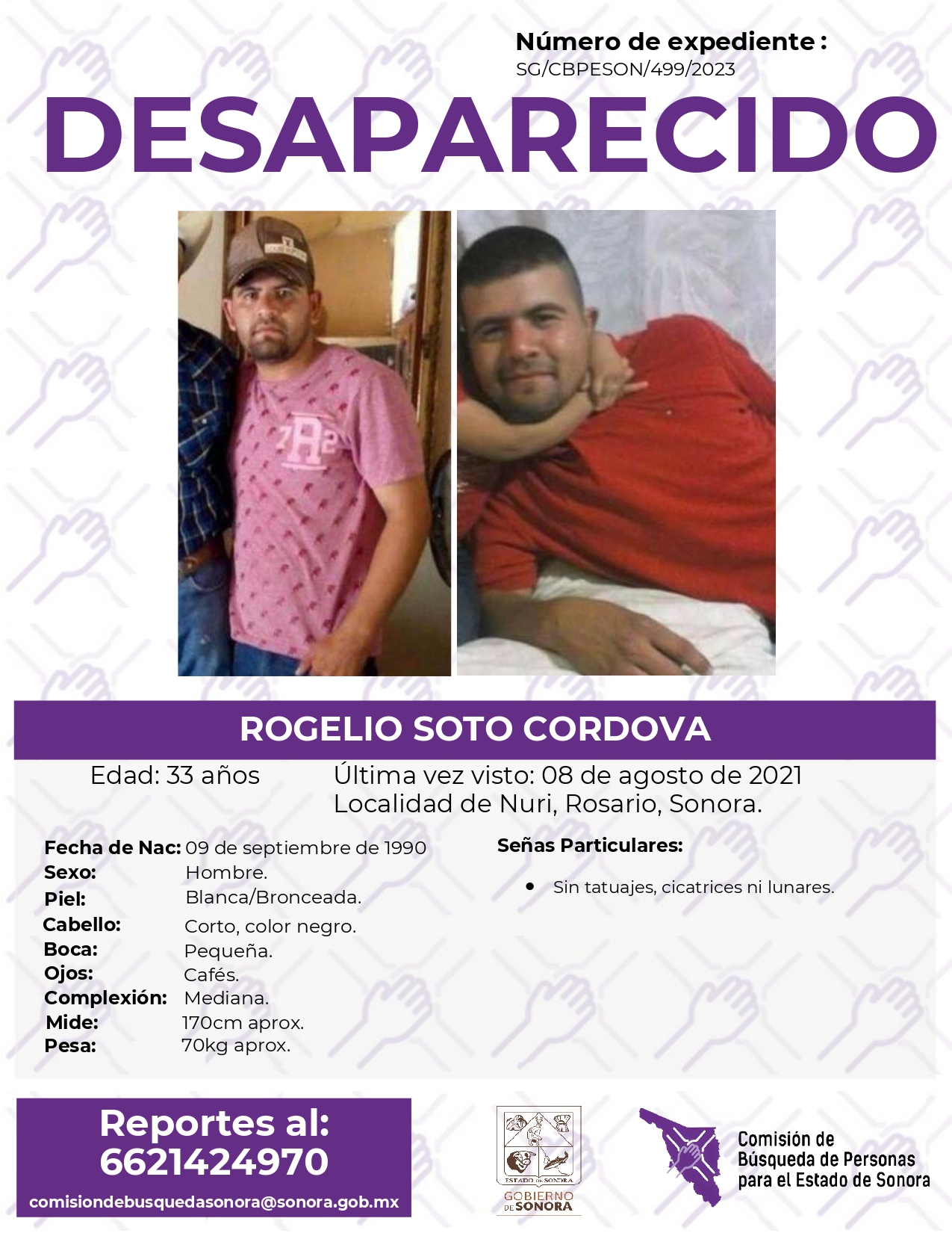ROGELIO SOTO CORDOVA - DESAPARECIDO