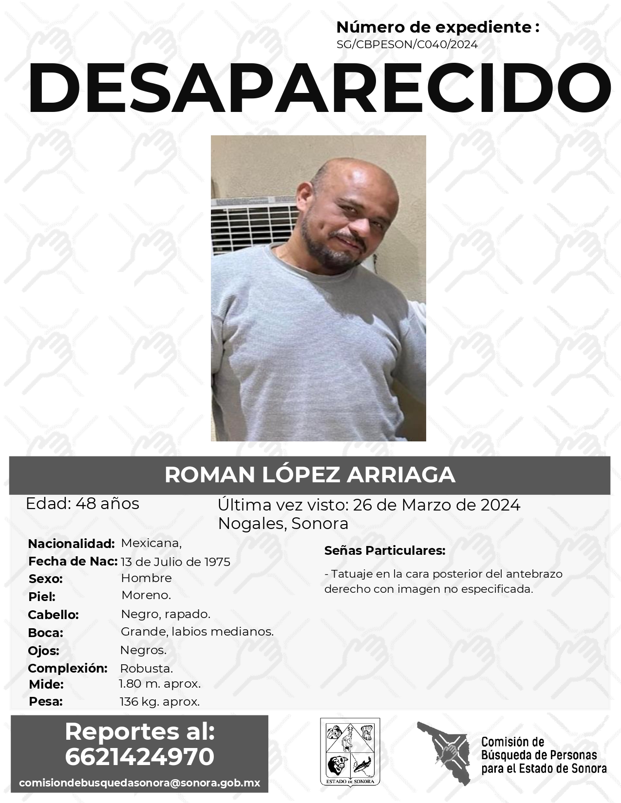 ROMAN LOPEZ ARRIAGA - DESAPARECIDO