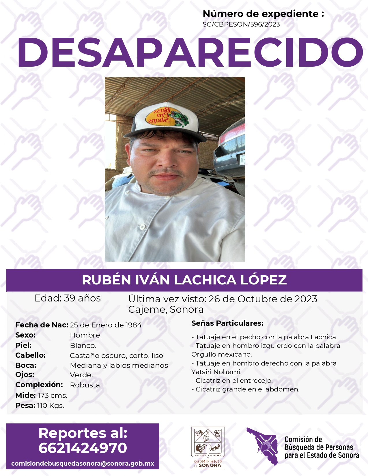 RUBÉN IVÁN LACHICA LÓPEZ - DESAPARECIDO