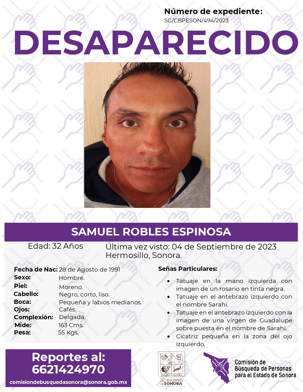 SAMUEL ROBLES ESPINOSA - DESAPARECIDO