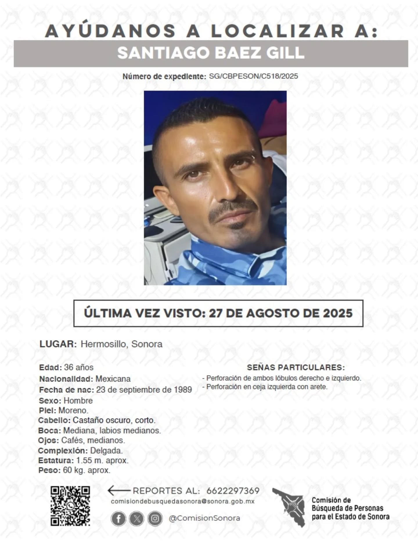 SANTIAGO BAEZ GILL - DESAPARECIDO